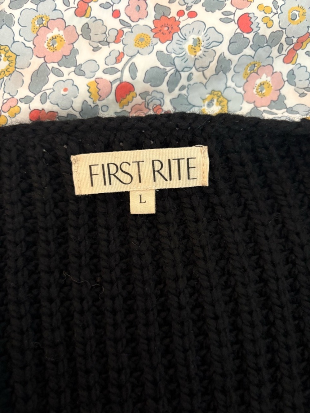 First Rite Black Ribbed Knit Sweater - Picture 5 of 6